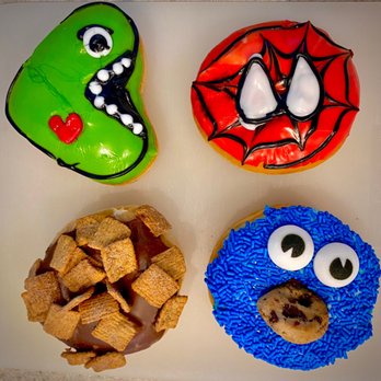 A & H Donuts - a variety of decorated donuts - Donuts Near Me - Fort Worth, Texas