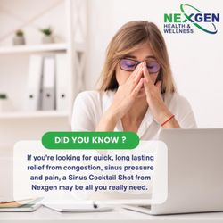 NexGen Health and Wellness - Are you suffering from the common cold, with symptoms that include sneezing, coughing, congestion, sore throat, cough, slight...