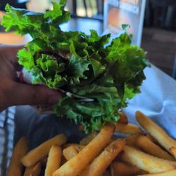 Killer Burger Wilsonville - Lettuce wrap peanut butter pickle bacon burger