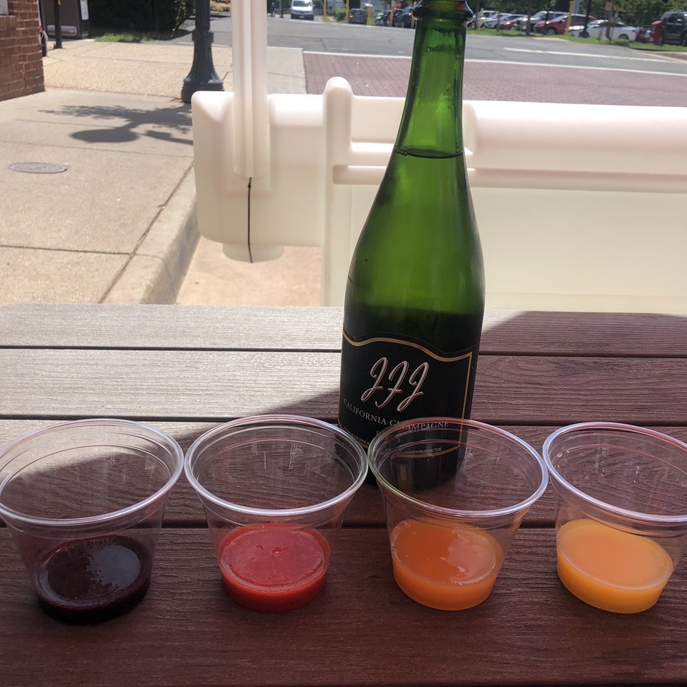 CJ Finz - Mimosa Flight - Blueberry, Strawberry, Peach, Original - Seafood Near Me - Manassas, Virginia