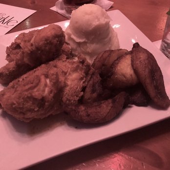 Sugarcane - West Indian Fried Chicken w/ Garlic Mashed Potatoes + Fried Plantains ($19) - Caribbean Near Me - Brooklyn, New York
