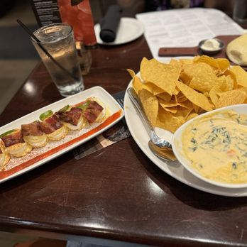 Firebirds Wood Fired Grill - Deviled Eggs appetizer (1/10) and Lobster Spinach Queso (10/10)! - Steakhouses Near Me - Montgomery, Alabama