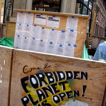 Forbidden Planet - Construction (photographed by Dave Hong) - Toy Stores Near Me - New York, New York