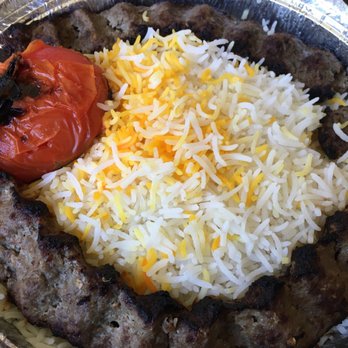 Isfahan Kabob - Double Kubideh Kabob (Served w/Rice, Roasted Tomato, $13)- 3.5/5 stars - Persian/Iranian Near Me - San Jose, California