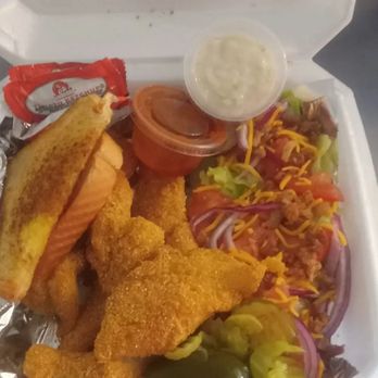 DA Nickel House - Our fish Basket with side salad - Fish & Chips Near Me - mesquite, Texas