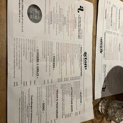 Acton & Sons - Menu