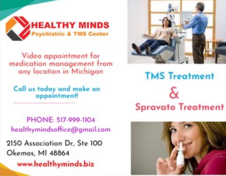 Healthy Minds Psychiatric & TMS Center - grief counselor in Okemos, MI
