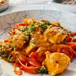Tramonti - Red Fettuccine with Salmon and Vodka Sauce was amazing!