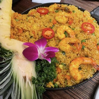 HEM Kitchen And Bar - pineapple fried rice (soooo good) - Vietnamese Near Me - Houston, Texas HEM Kitchen And Bar - pineapple fried rice (soooo good) - Vietnamese Near Me - Houston, Texas