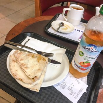 Starbucks - vegan wrap with falafel + sparkling, organic apple juice, october 2016 - Coffee & Tea Near Me - Freiburg im Breisgau, BW