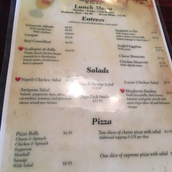 Original Napoli - Lunch menu - Pizza Near Me - Houston, Texas