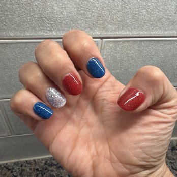 Fantasy Nails & Spa - 4th of July manicure - Nail Salons Near Me - Metuchen, New Jersey