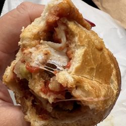Circle Pizza - Almost forgot to take a picture before it was gone. This was the perfect eggplant parmigiana sub.