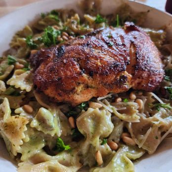 Adair Kitchen - Basail pasta with salmon - New American Near Me - Houston, Texas Adair Kitchen - Basail pasta with salmon - New American Near Me - Houston, Texas