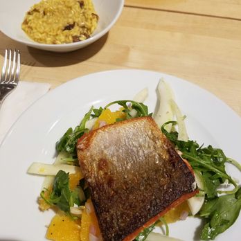 Sur La Table - pan seared salmon, mushroom risotto, orange and arugula salad - Cooking Classes Near Me - Alexandria, Virginia