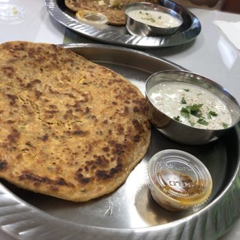 Parantha house - Paneer Paratha with mango pickle and boondi raita - Indian Near Me - Pleasanton, California Parantha house - Paneer Paratha with mango pickle and boondi raita - Indian Near Me - Pleasanton, California