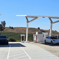 The Mill at 43 Ranch - It's a small Tesla supercharger station