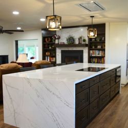 HDP Construction Services - Kitchen remodel- waterfall island