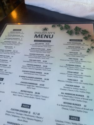 Menu photo 1 English Ivy's Indianapolis, IN