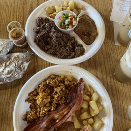 Barbacoa Plate Special and Chorizo and Egg Barbacoa Plate Special and Chorizo and Egg