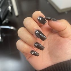 May Nail Bar - Acrylic nail with rhinestone