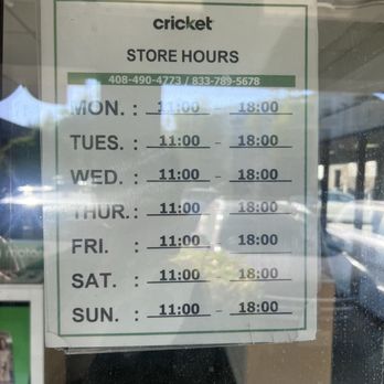 Cricket Wireless Authorized Retailer - Store hours are inaccurate - Mobile Phones Near Me - Cupertino, California Cricket Wireless Authorized Retailer - Store hours are inaccurate - Mobile Phones Near Me - Cupertino, California