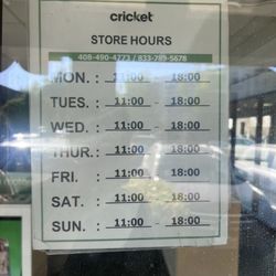 Cricket Wireless Authorized Retailer - Store hours are inaccurate
