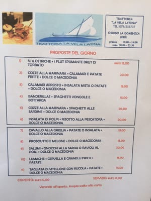 Menu photo 3 La Vela Latina Sassari, SS
