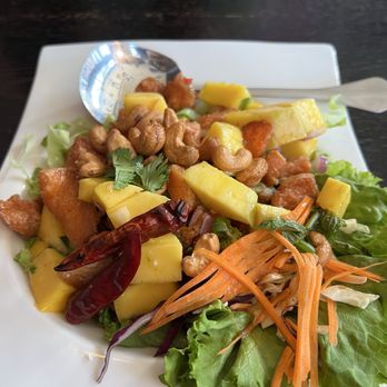 New Thai Elephant - A04. Mango Salmon Salad - Thai Near Me - San Mateo, California New Thai Elephant - A04. Mango Salmon Salad - Thai Near Me - San Mateo, California