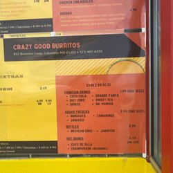 Crazy Good Burritos - The food in your menu is the best