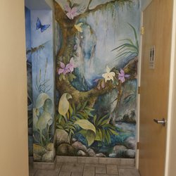 Fishermans Convenient Care - Whimsical mural in the office next to the restrooms.