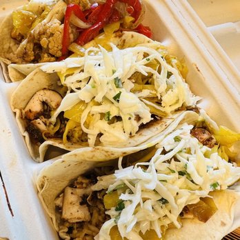 The Angry Jerk - Jerk Chicken & Shrimp Mix Tacos!...Thumbs up!! - Caribbean Near Me - Silver Spring, Maryland
