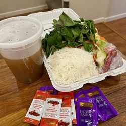 Pho 175 - What my Phở Nam looked like in the to-go packaging.