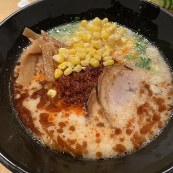 Ippudo San Francisco - Karaka Spicy Ramen with corn topping - Ramen Near Me - San Francisco, California Ippudo San Francisco - Karaka Spicy Ramen with corn topping - Ramen Near Me - San Francisco, California