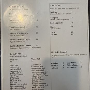 Boonton Sushi House - Lunch menu, May 31, 2026 - Sushi Bars Near Me - Boonton, New Jersey