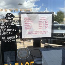 Hours on the door Hours on the door