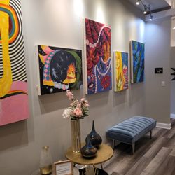 Simply Massage the Wellness Center - Local artist gallery wall