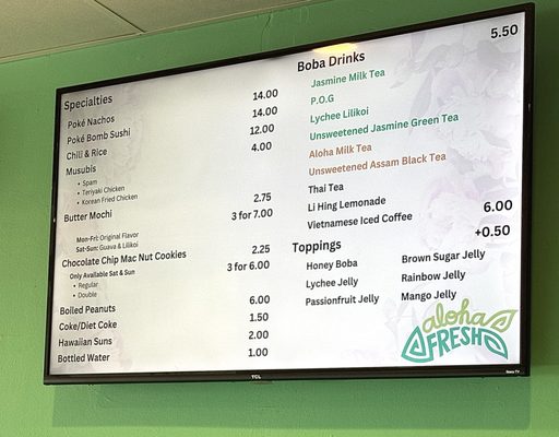 Menu photo 2 Aloha Fresh San Jose, CA