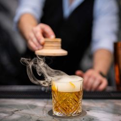 Alder & Ash - Alder Wood -
Woodinville Bourbon, Amaro Montenegro, Benedictine, Genepy, Alder Wood Smoke