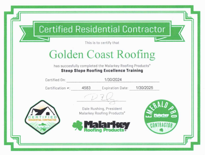 Slide of Golden Coast Roofing