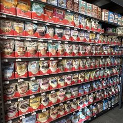 Large selection of grains, flour, seeds, etc.