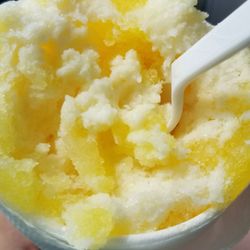 Sno Biz In Saraland - Stuffed Bahama Mama with cream on top!