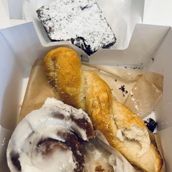 Millie’s Mama Bakes - Cinnamon roll, salty pretzel twist, brownie - Desserts Near Me - Sanford, North Carolina
