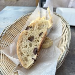 Ambeli Greek Taverna - Olive bread for table