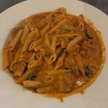 Rare 297 Steakhouse - Penne a la Vodka  Served with breaded chicken - Steakhouses Near Me - Pittsfield, Massachusetts