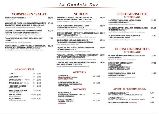 Menu photo 6 La Gondola Due Berlin, BE