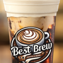The Best Brew Espresso & Coffee - Our Signature drink made with our Small-Batch Cold Brew flavored with Cinnamon Bun Syrup and topped with Toasted Marshmallow cold foam!