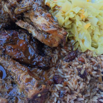 Irie Nation Restaurant & Bar - Jerk chicken rice peas and mixed vegetables - Caribbean Near Me - Charlotte, North Carolina
