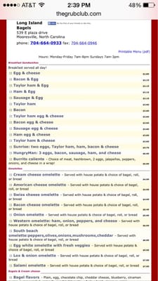 Menu photo 8 Long Island Bagels Mooresville, NC