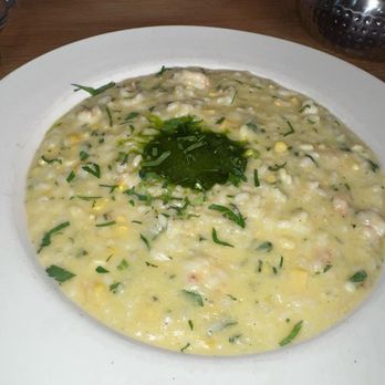 La Rocca Osteria - Sweet corn risotto with rock shrimp - Italian Near Me - Montclair, New Jersey La Rocca Osteria - Sweet corn risotto with rock shrimp - Italian Near Me - Montclair, New Jersey